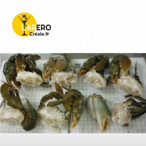Crabe en morceaux éviscéré cru – Taille L – 1kg