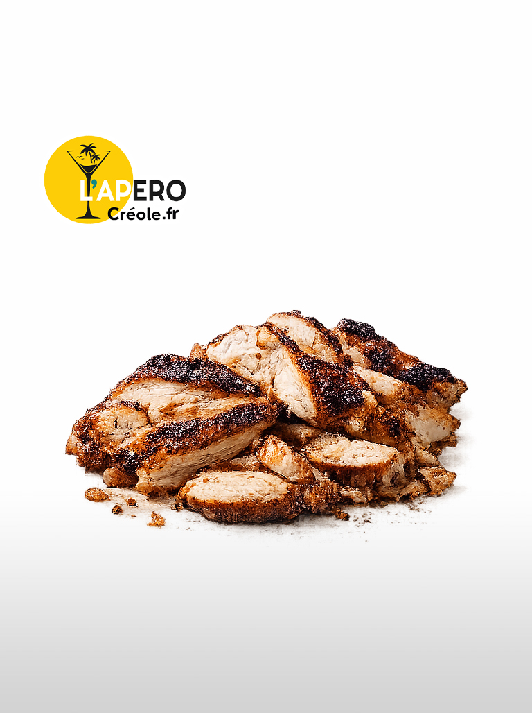 emincé poulet boucané
